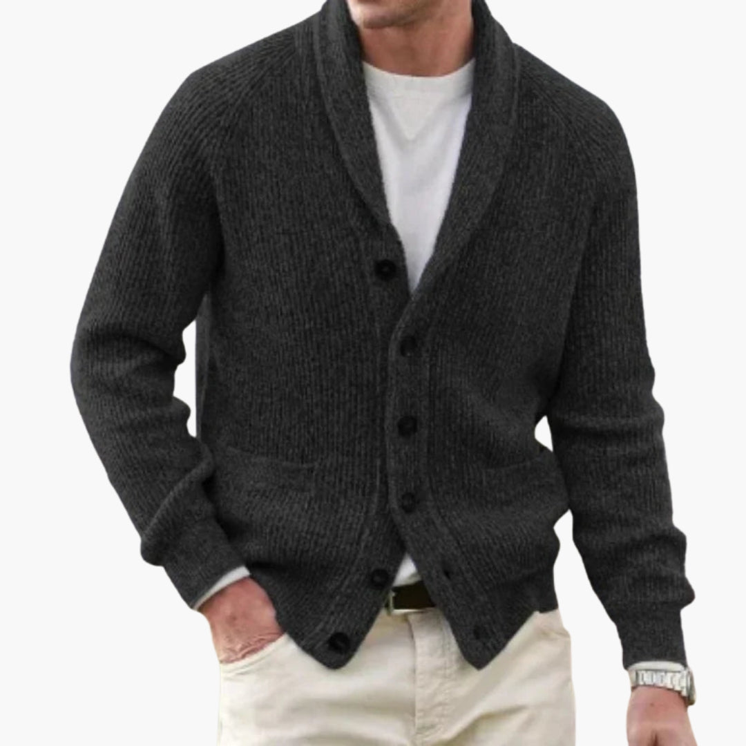 Classic Mens Open Front Cardigan Sweater - Olytrend