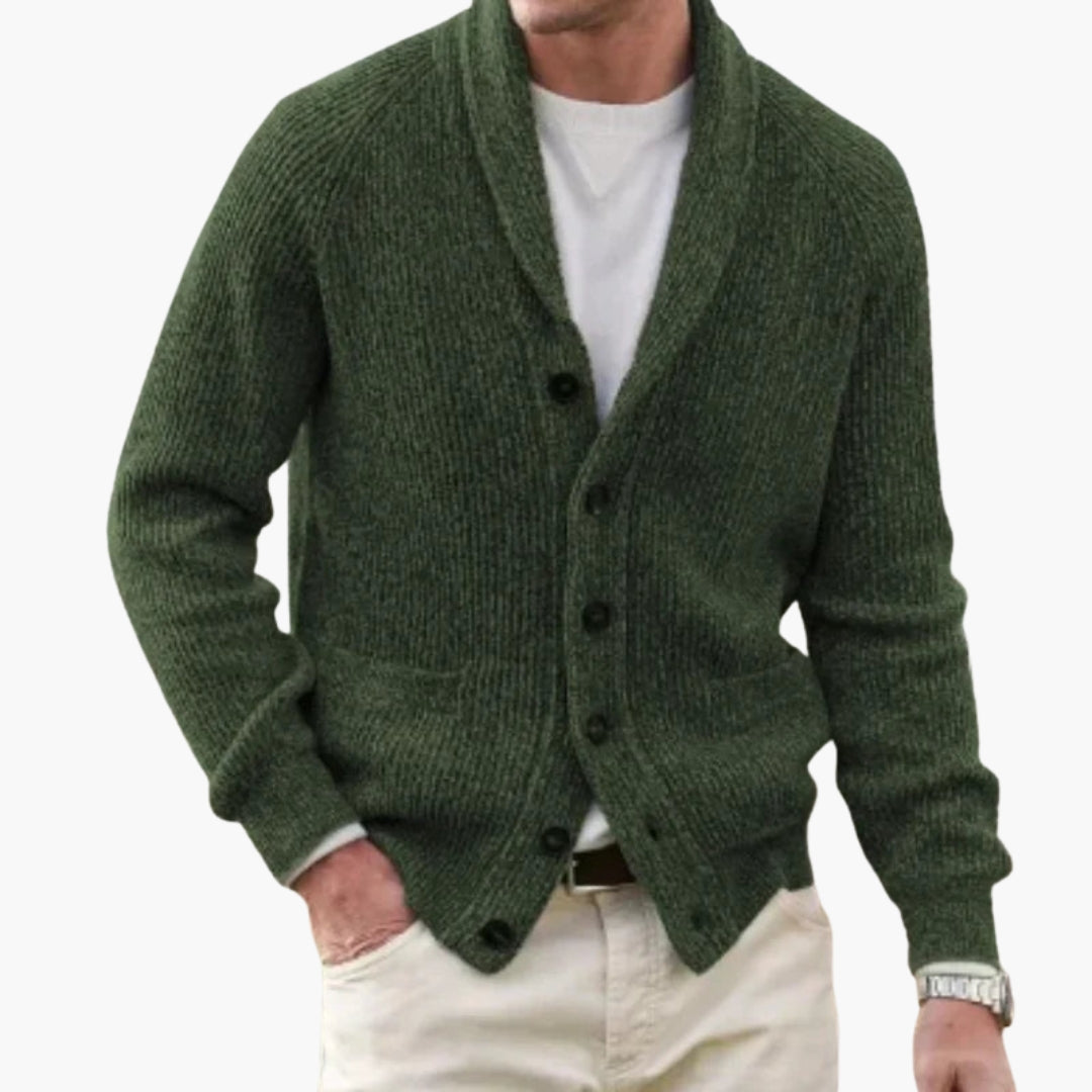 Classic Mens Open Front Cardigan Sweater