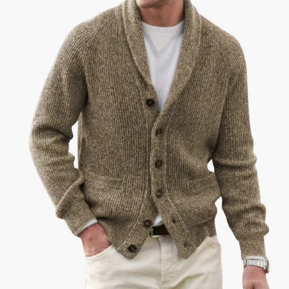 Classic Mens Open Front Cardigan Sweater