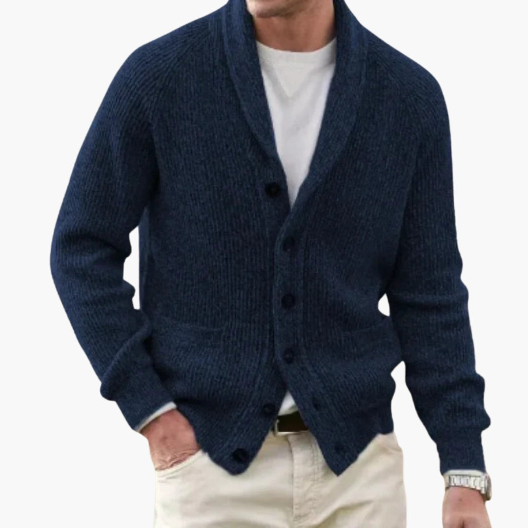 Classic Mens Open Front Cardigan Sweater