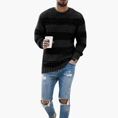 Classic Crew Neck Men's Long Sleeve Sweater