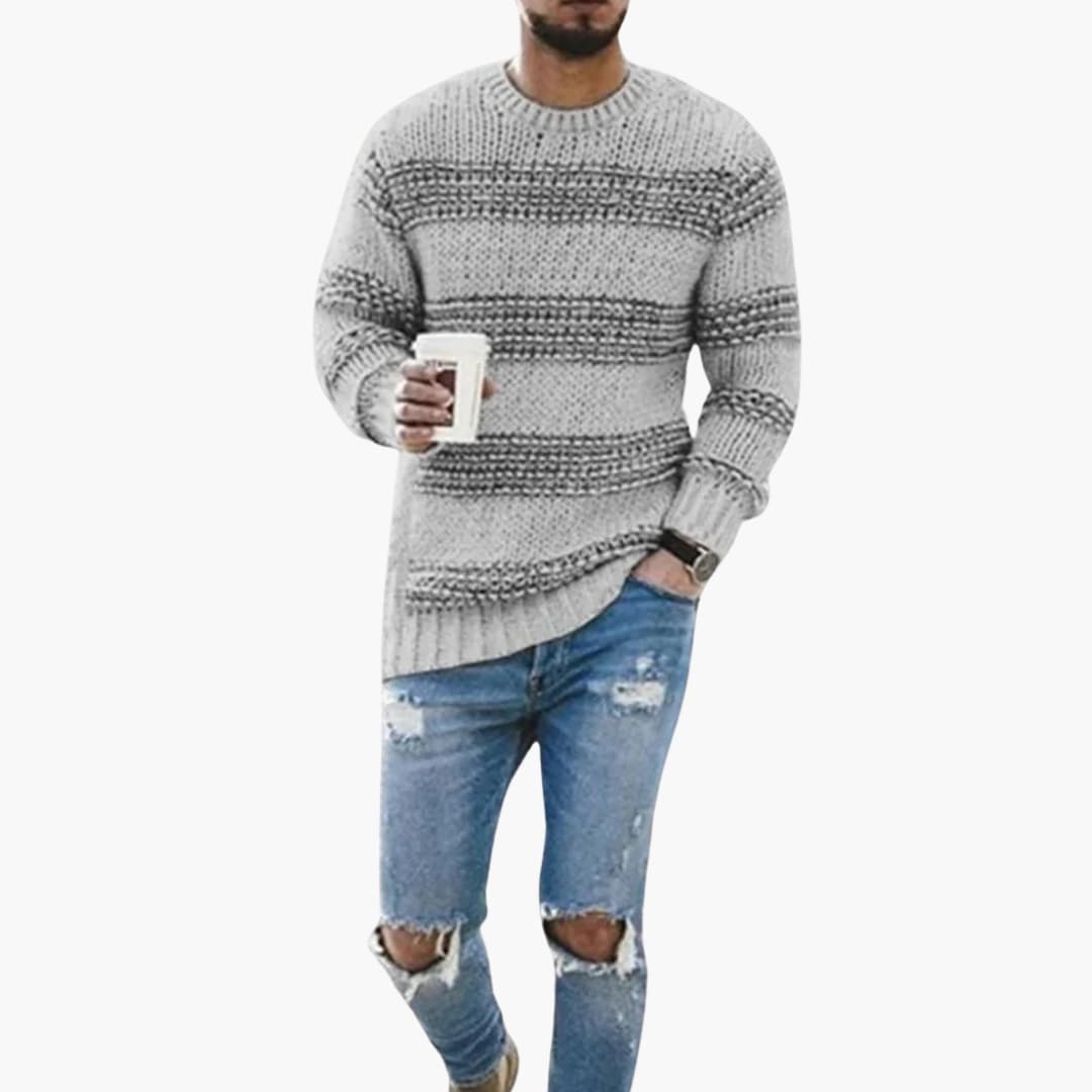 Classic Crew Neck Men's Long Sleeve Sweater
