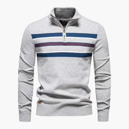 Men's Crew Neck Striped Pullover Sweater