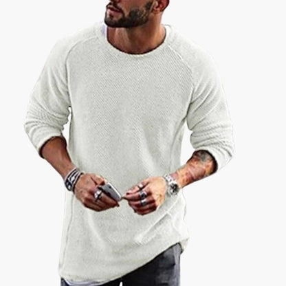 Classic Crew Neck Wool Sweater for Men