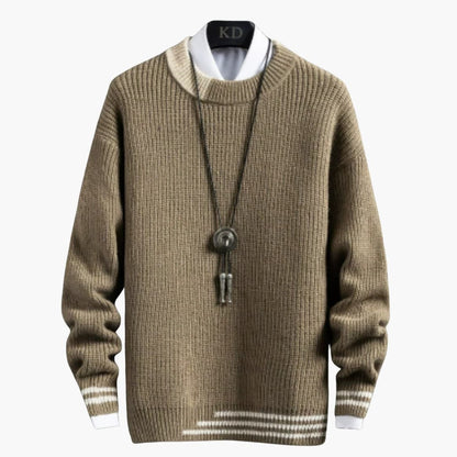 Classic Crew Neck Knit Pullover Sweater