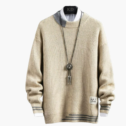 Classic Crew Neck Knit Pullover Sweater - Olytrend