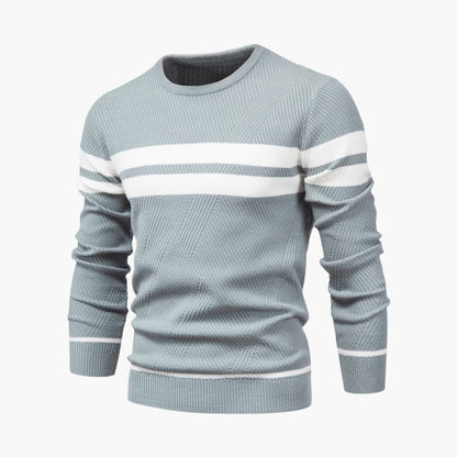 Classic Crew Neck Stripe Pullover Sweater
