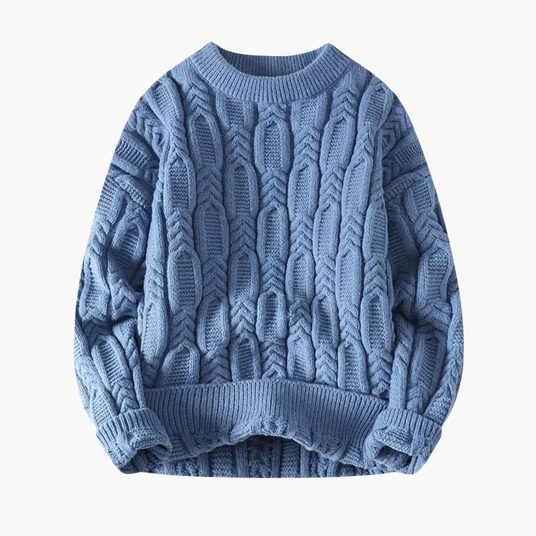 Classic Crew Neck Wool Sweater - Olytrend