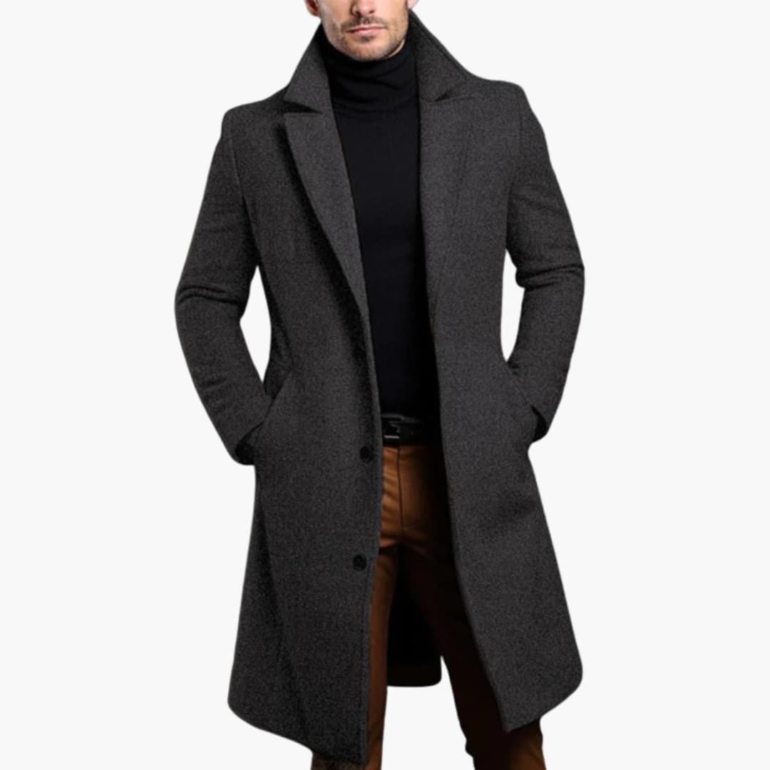 Classic Men's Waterproof Trench Coat with Pockets