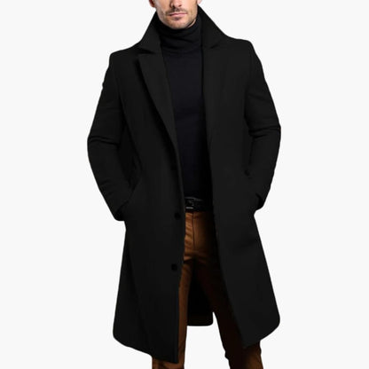Classic Men's Waterproof Trench Coat with Pockets - Olytrend