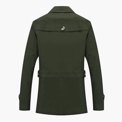 Classic Waterproof Mens Long Coat with Pockets