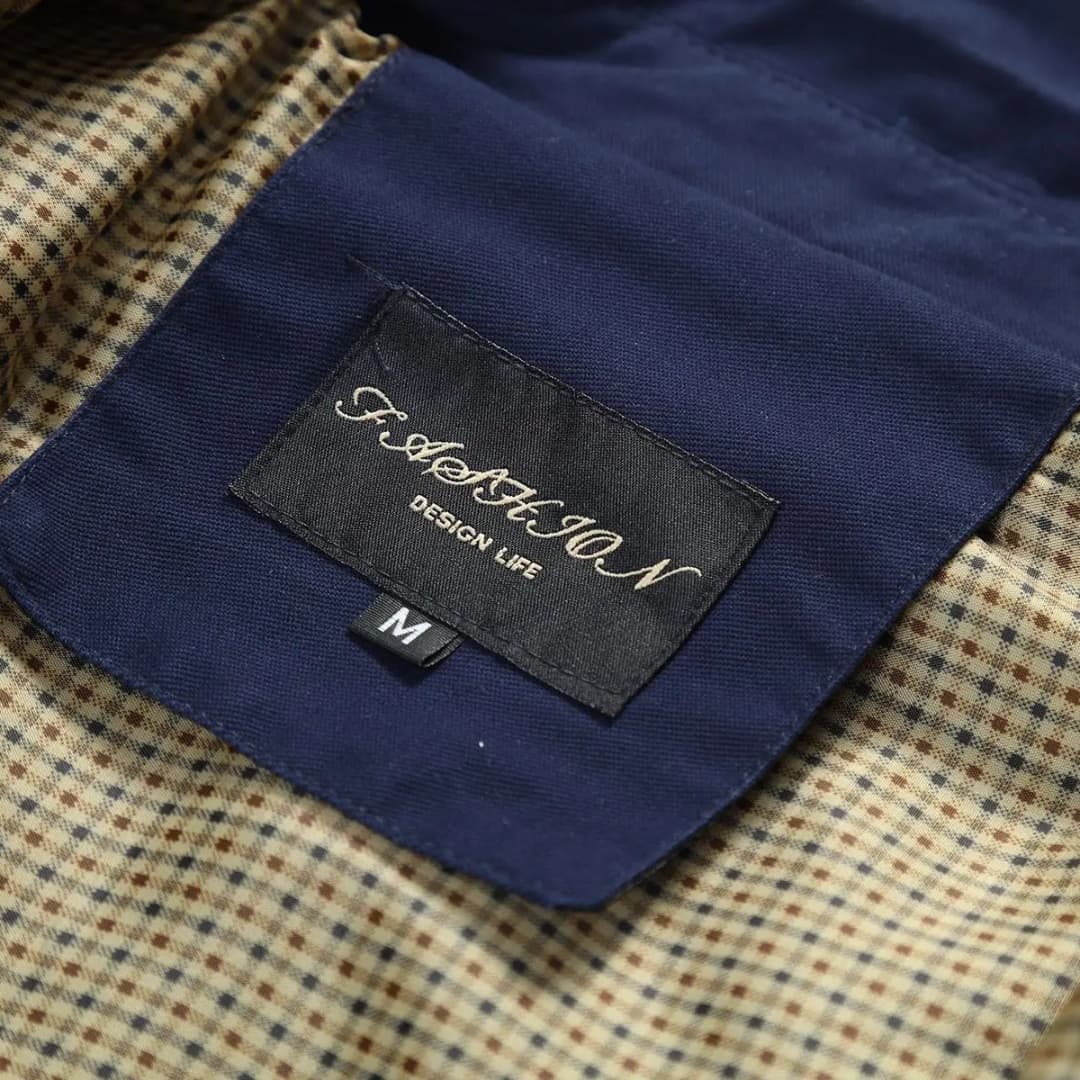 Classic Waterproof Mens Long Coat with Pockets