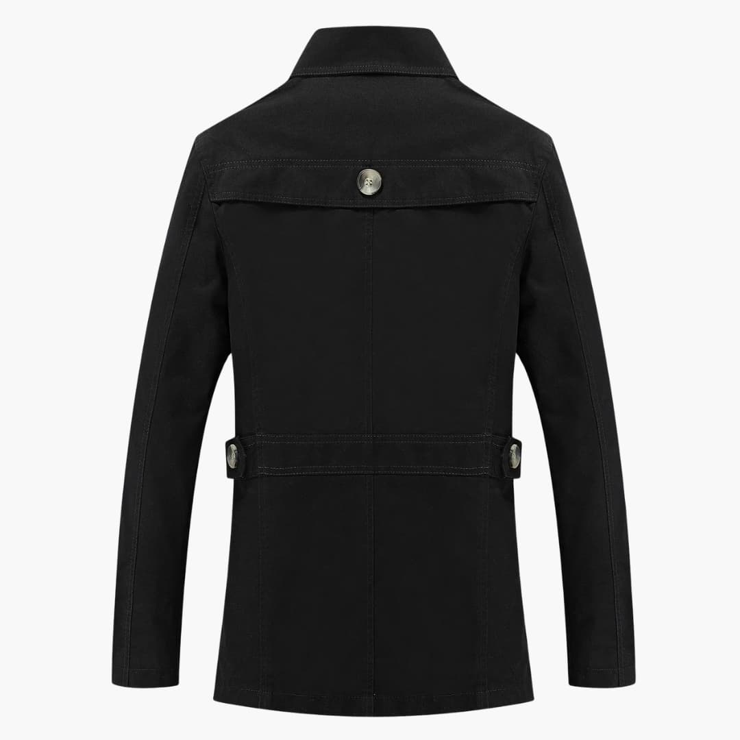 Classic Waterproof Mens Long Coat with Pockets