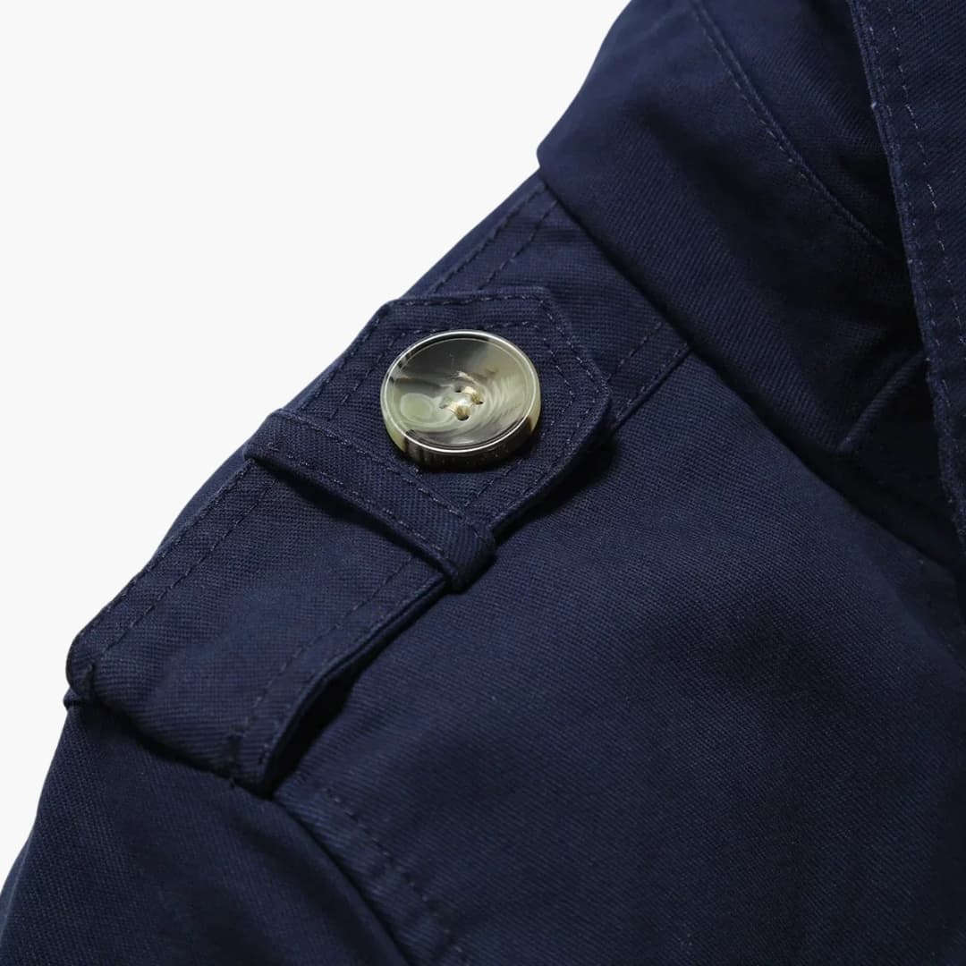 Classic Waterproof Mens Long Coat with Pockets