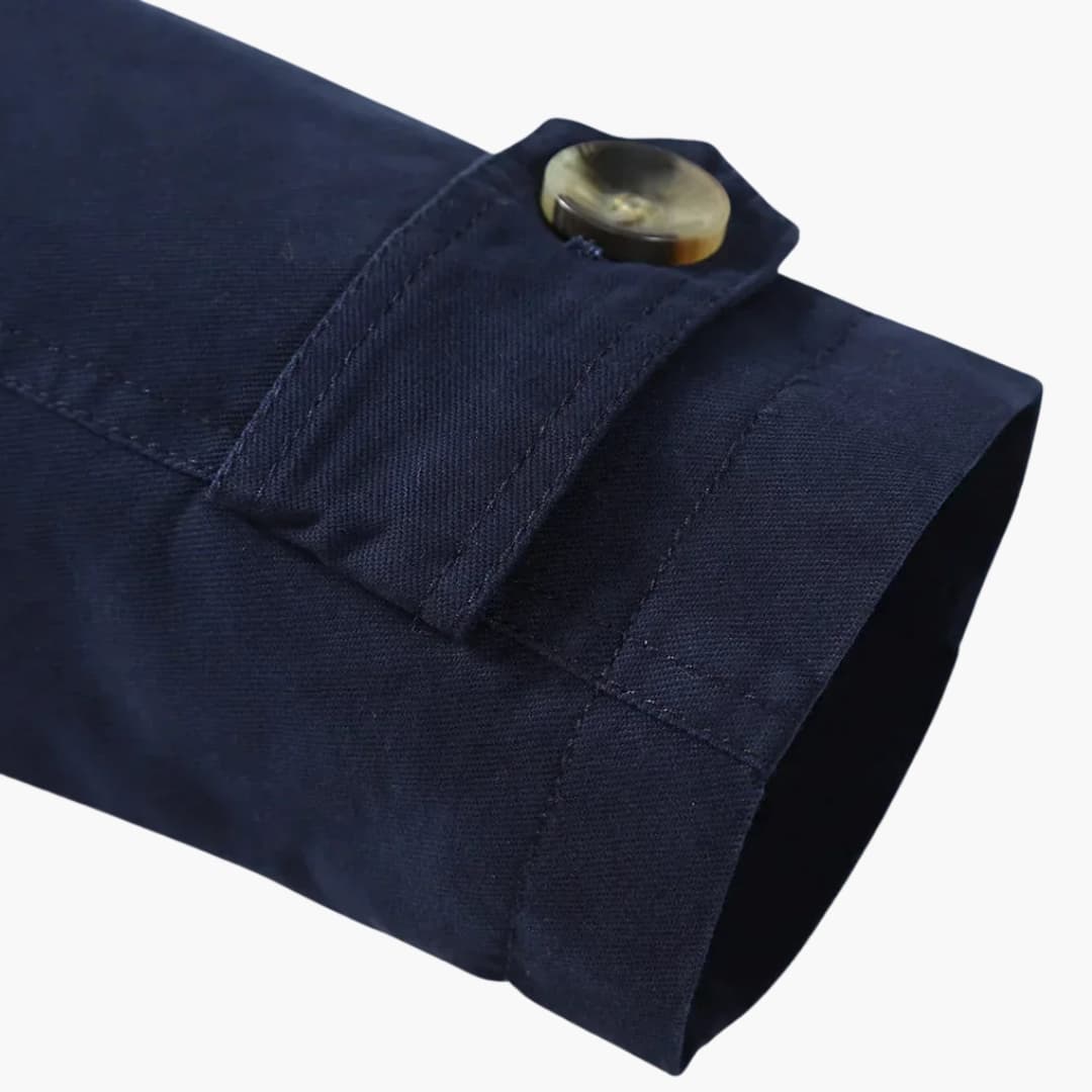 Classic Waterproof Mens Long Coat with Pockets