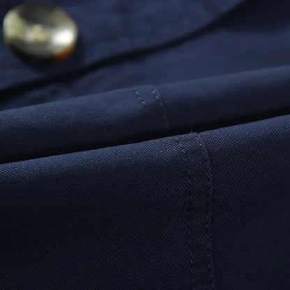 Classic Waterproof Mens Long Coat with Pockets