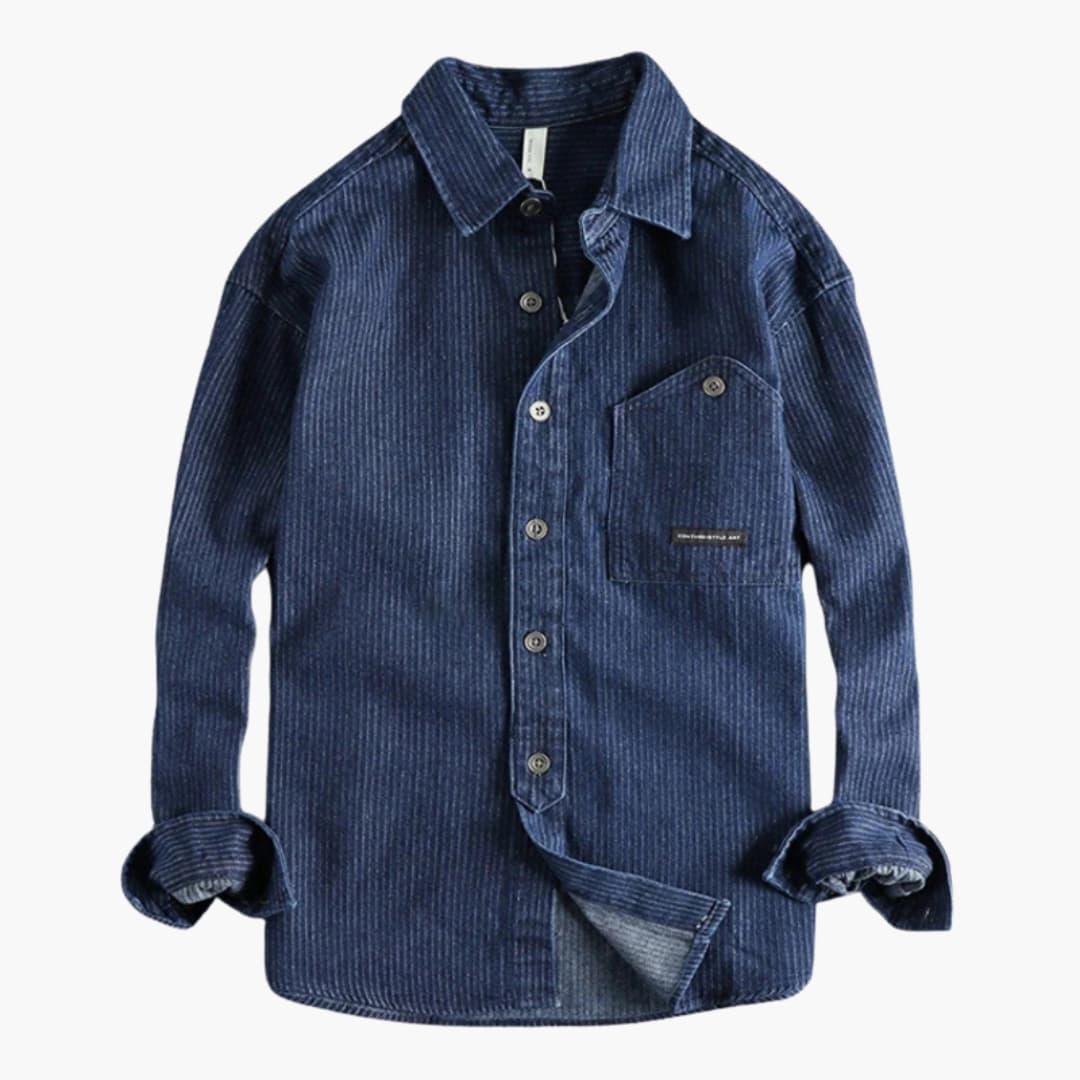 Practical Work Shirt with Pocket Storage and Snap Buttons - Olytrend
