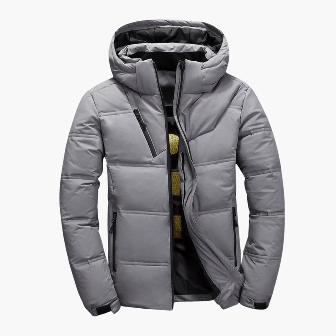 Warm Insulated Mens Parka Jacket with Hood - Olytrend