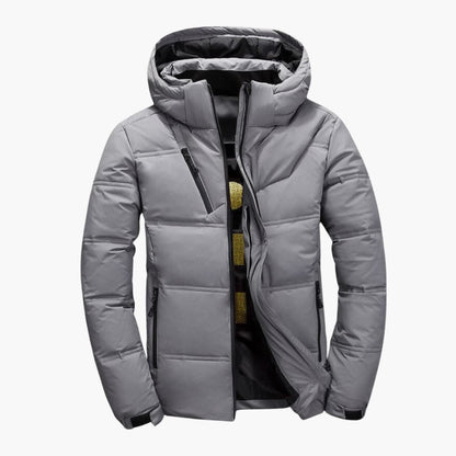 Warm Insulated Mens Parka Jacket with Hood - Olytrend