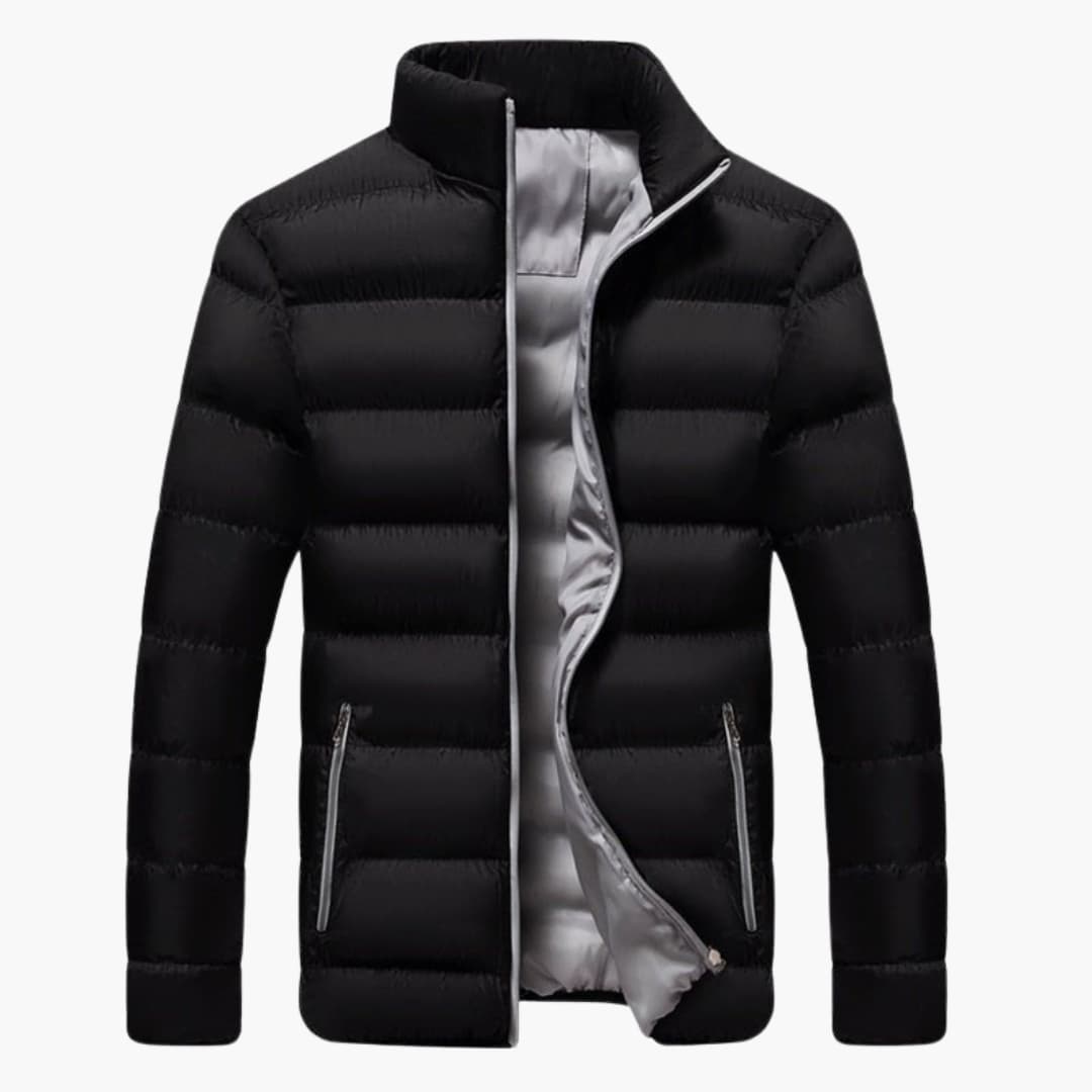 Warm Waterproof Men's Parka with Zip Pockets