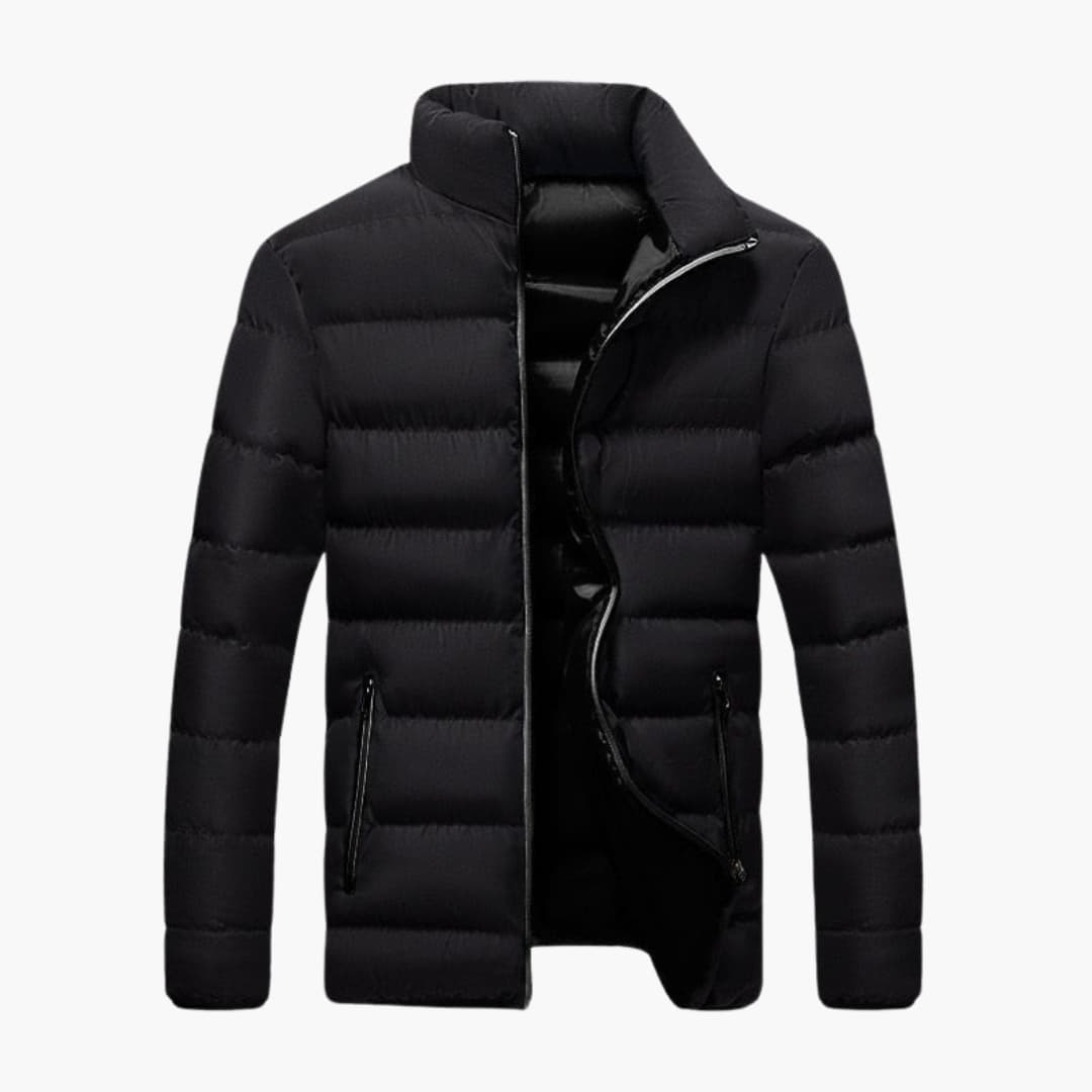 Warm Waterproof Men's Parka with Zip Pockets - Olytrend
