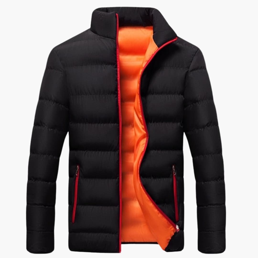 Warm Waterproof Men's Parka with Zip Pockets