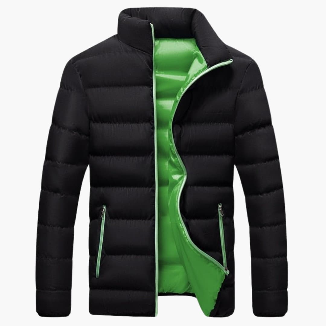 Warm Waterproof Men's Parka with Zip Pockets