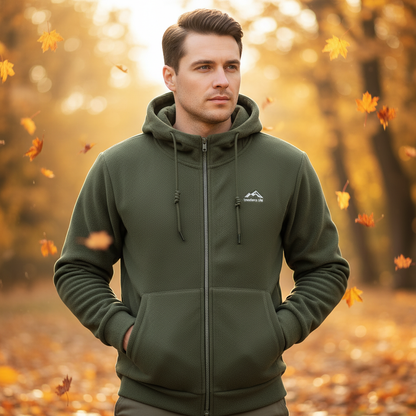 Warm Mens Fleece Coat - Pexav
