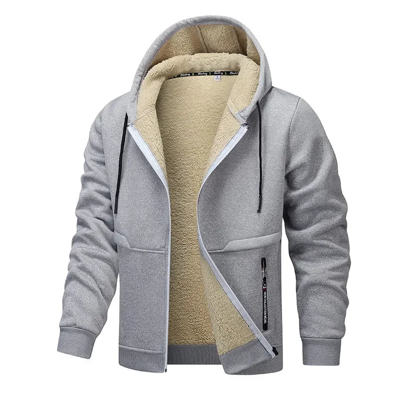 Thermal Men's Full Zip Hooded Fleece Jacket