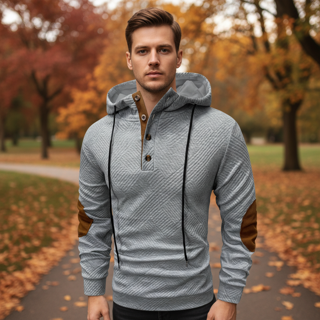 Classic Casual Men's Hooded Sweatshirt - Pexav