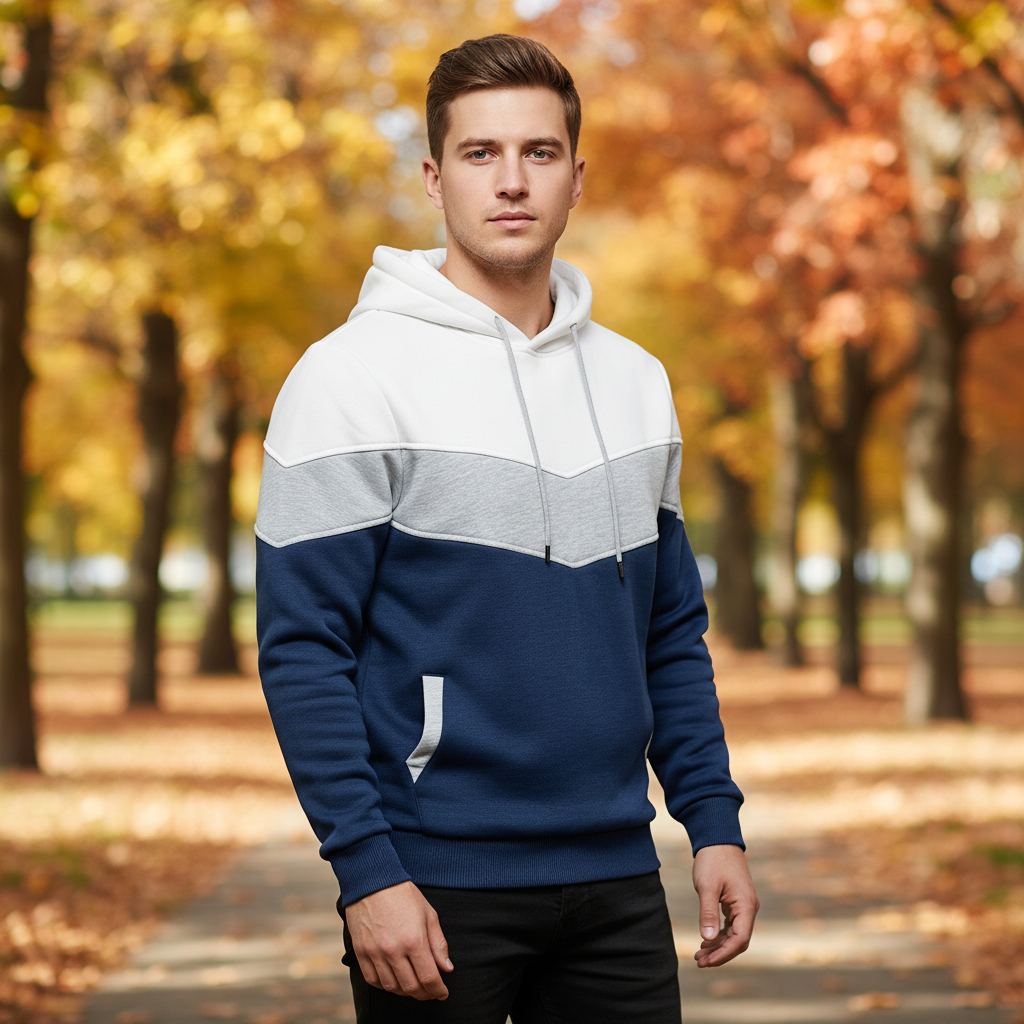 Casual Fit Men's Hooded Sweatshirt - Pexav