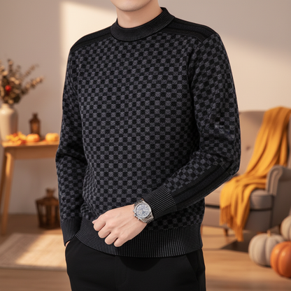 Classic Crew Neck Mens Sweater - Pexav