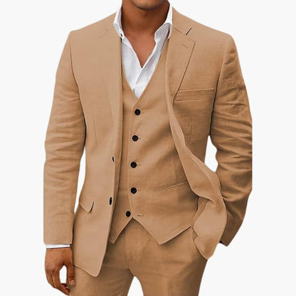 Classic 3 Piece Suit with Waistcoat and Peak Lapel