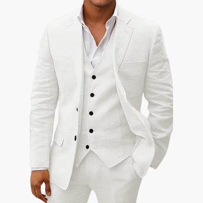 Classic 3 Piece Suit with Waistcoat and Peak Lapel