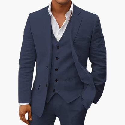 Classic 3 Piece Suit with Waistcoat and Peak Lapel