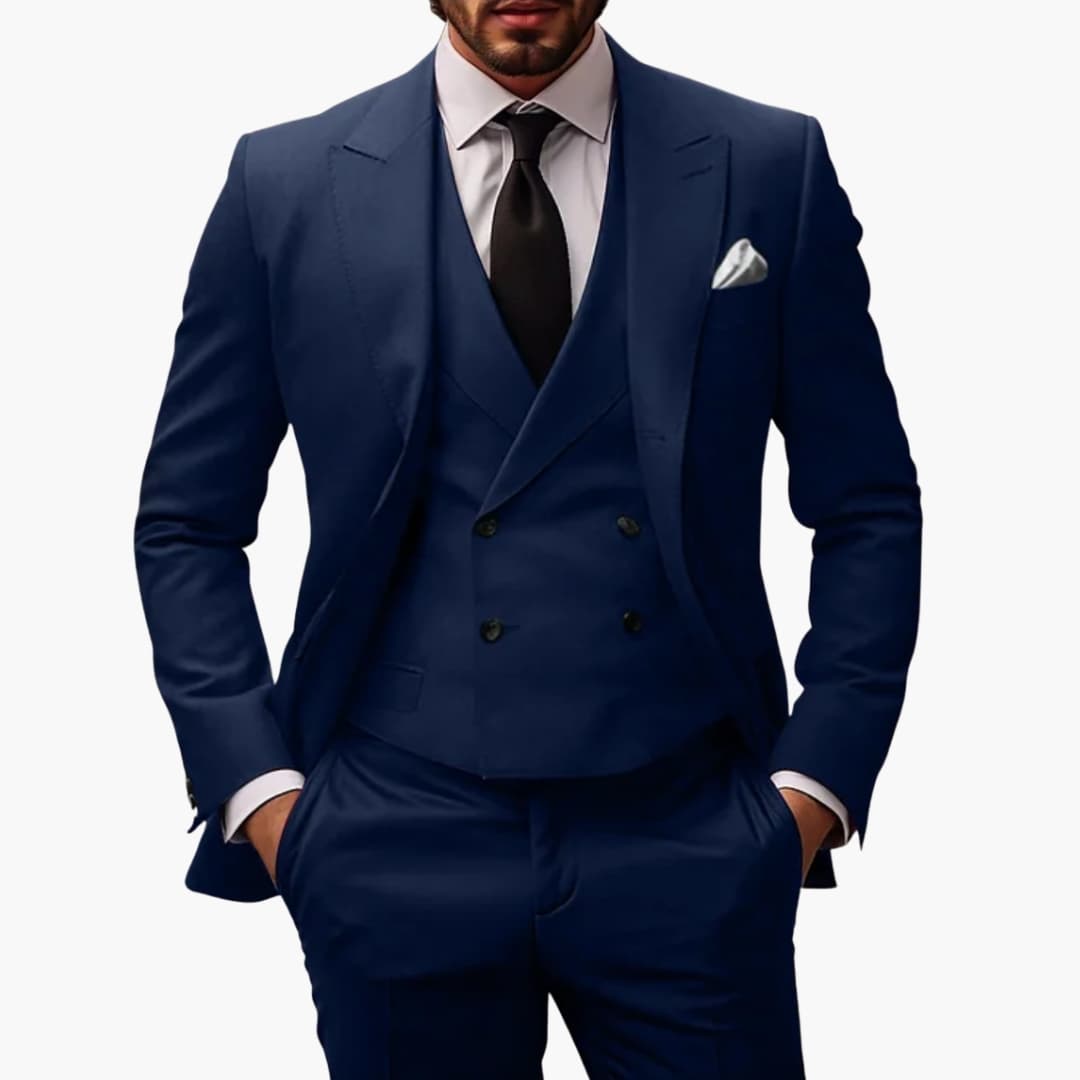 Classic Mens Business Suit Jacket Vest Set