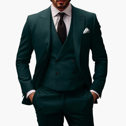 Classic Mens Business Suit Jacket Vest Set