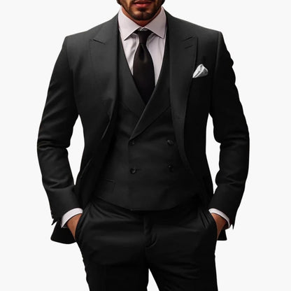 Classic Mens Business Suit Jacket Vest Set - Olytrend