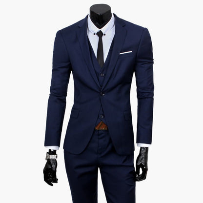 Classic 2 Piece Suit with Jacket and Waistcoat