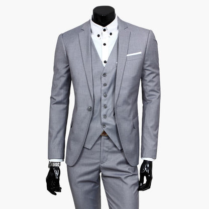 Classic 3 Piece Suit with Ventilated Comfort Fabric - Olytrend