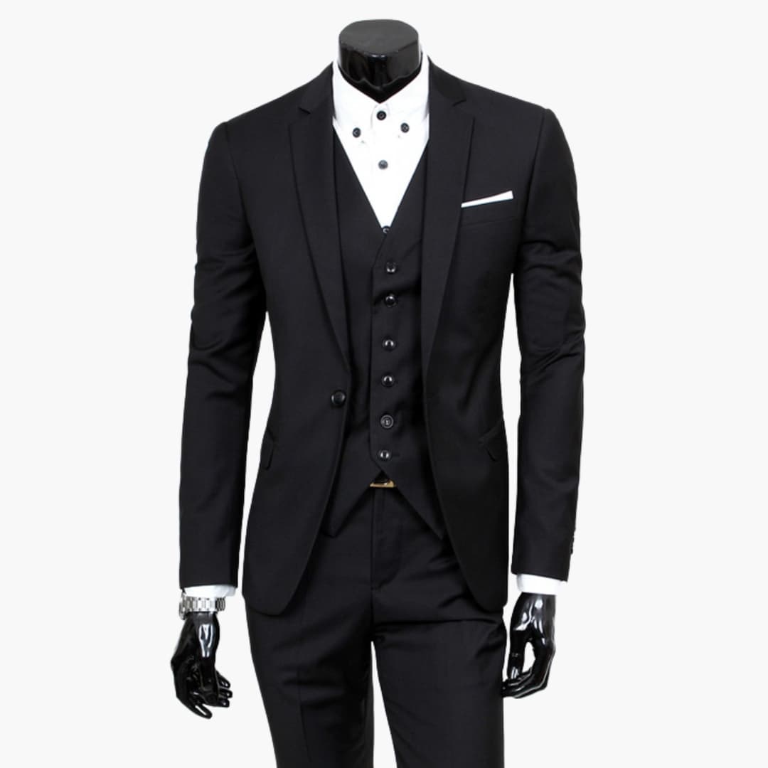 Classic 2 Piece Suit with Jacket and Waistcoat