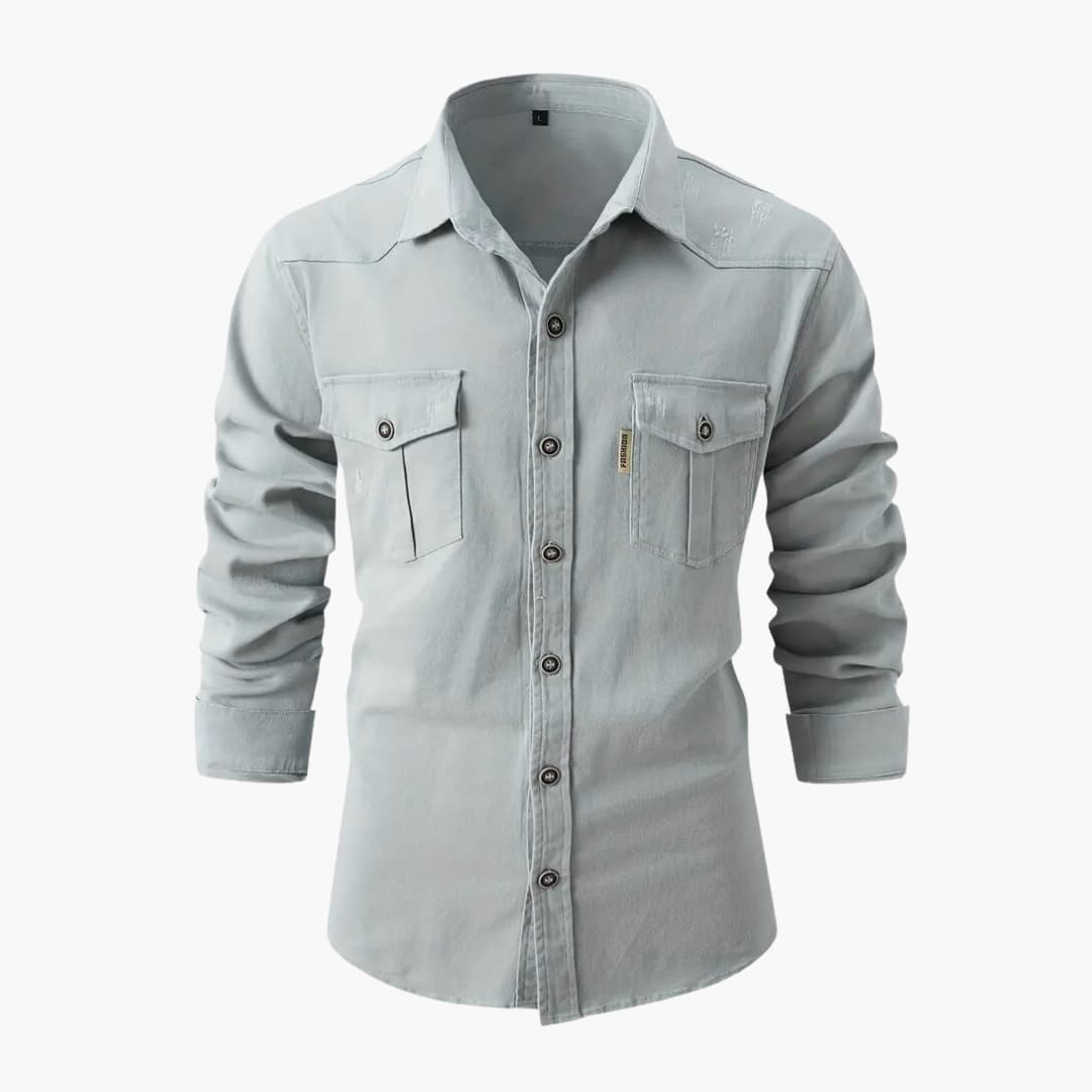Classic Casual Button Down Shirt with Pockets