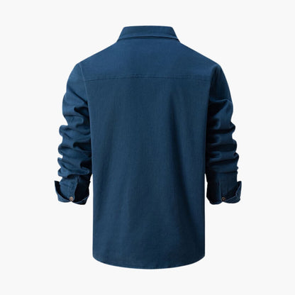 Classic Casual Button Front Shirt with Pockets
