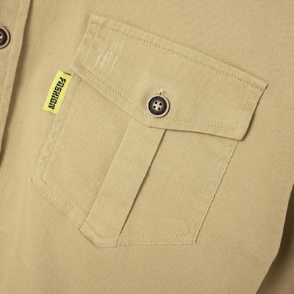 Classic Casual Button Front Shirt with Pockets