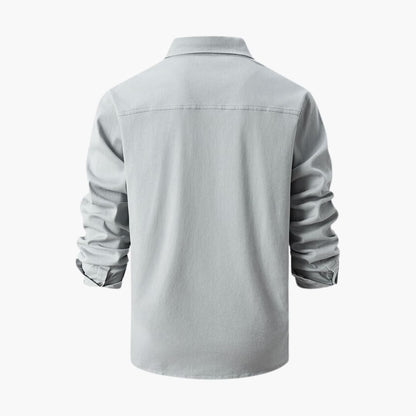 Classic Casual Button Front Shirt with Pockets