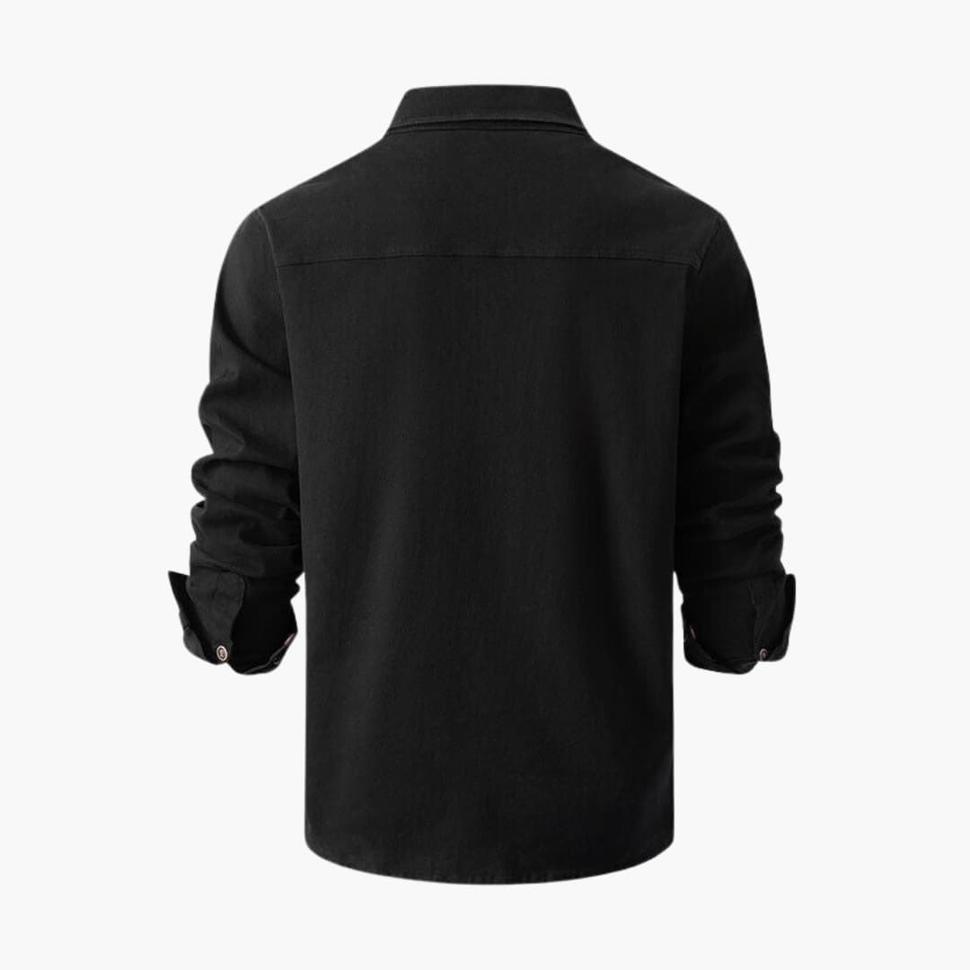 Classic Casual Button Front Shirt with Pockets