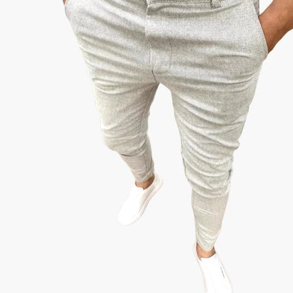 Slim Fit Men's Pants with Belt Loops