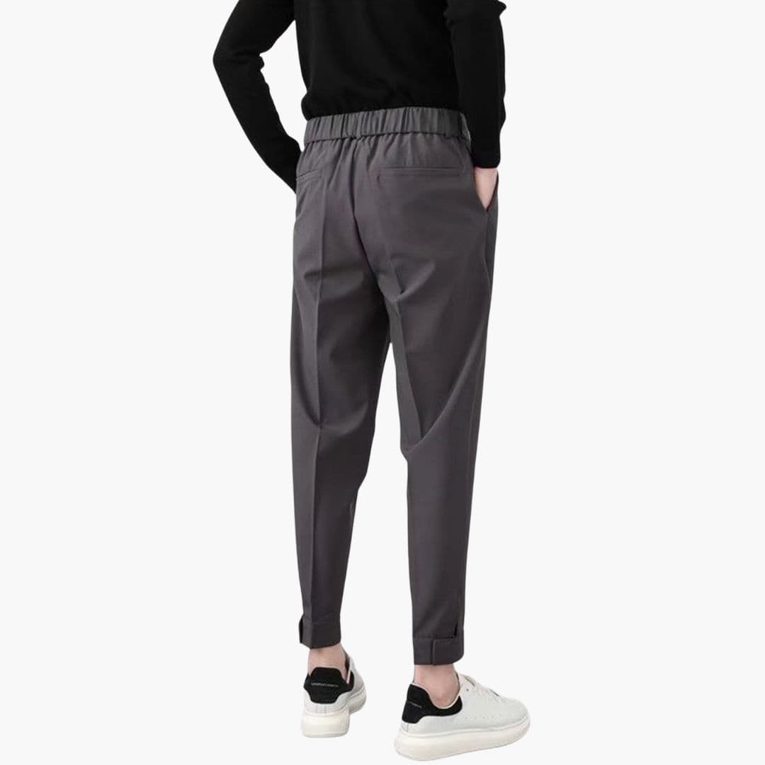 Classic Fit Mens Pants with Button Fly and Pockets