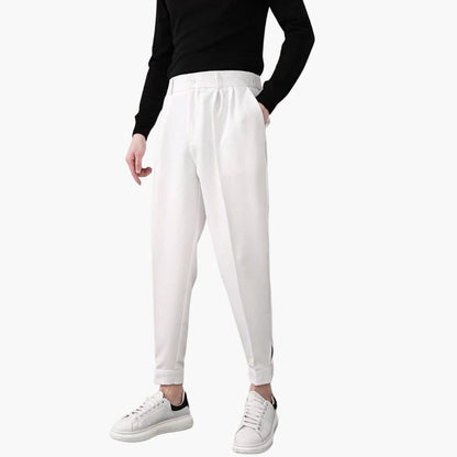 Classic Fit Mens Pants with Button Fly and Pockets