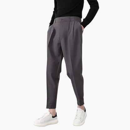 Classic Fit Mens Pants with Button Fly and Pockets